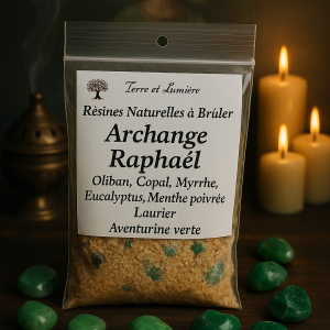 archange raphaëlRetirer un terme : résine naturelle résine naturelleRetirer un terme : encens à brûler encens à brûlerRetirer un terme : guérison guérisonRetirer un terme : purification purificationRetirer un terme : oliban olibanRetirer un terme : copal copalRetirer un terme : myrrhe myrrheRetirer un terme : eucalyptus eucalyptusRetirer un terme : menthe poivrée menthe poivréeRetirer un terme : laurier laurierRetirer un terme : aventurine verte aventurine verteRetirer un terme : énergie du cœur énergie du cœurRetirer un terme : bien-être bien-êtreRetirer un terme : Terre & Lumière Terre & LumièreRetirer un terme : artisanat spirituel artisanat spirituel