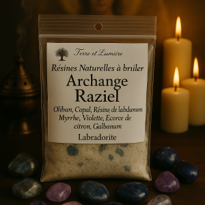 Retirer un terme : archange raziel archange razielRetirer un terme : résine naturelle résine naturelleRetirer un terme : encens à brûler encens à brûlerRetirer un terme : oliban olibanRetirer un terme : copal copalRetirer un terme : labdanum labdanumRetirer un terme : myrrhe myrrheRetirer un terme : violette violetteRetirer un terme : écorce de citron écorce de citronRetirer un terme : labradorite labradoriteRetirer un terme : intuition intuitionRetirer un terme : sagesse intérieure sagesse intérieureRetirer un terme : mystère divin mystère divinRetirer un terme : protection spirituelle protection spirituelleRetirer un terme : Terre & Lumière Terre & LumièreRetirer un terme : artisanat spirituel artisanat spirituel