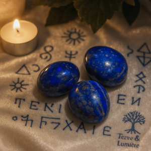 lapis lazuli, pierre de sagesse, communication, vérité intérieure, intuition, éveil spirituel, lithothérapie, pierre bleue, clarté mentale, confiance en soi