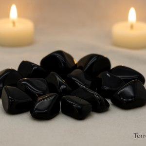 obsidienne noire, pierre de protection, ancrage profond, bouclier énergétique, purification, lithothérapie, pierre noire, vérité intérieure, introspection, sécurité